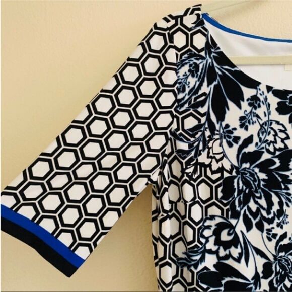 Eliza J ej8m7233 Dress Size 14 Floral Print Sheath Blue Cobalt - Picture 5 of 8